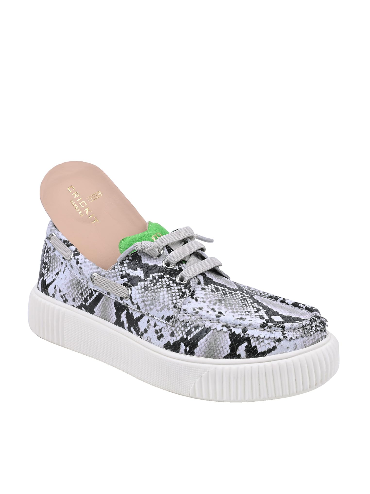 CRICKIT® Halbschuh Damen Tina | Slip-On Bootschuh für Damen aus 100% Leder mit herausnehmbarer Innensohle