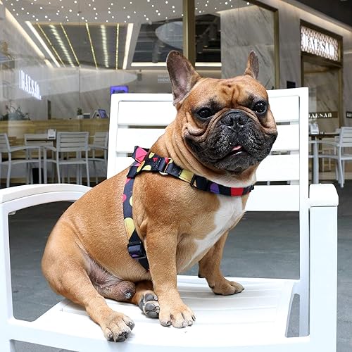 Miniatura 5 de iChoue Arnés para perro, fácil de poner y quitar, arnés ajustable ligero con asa para perros pequeños y medianos, tamaño M