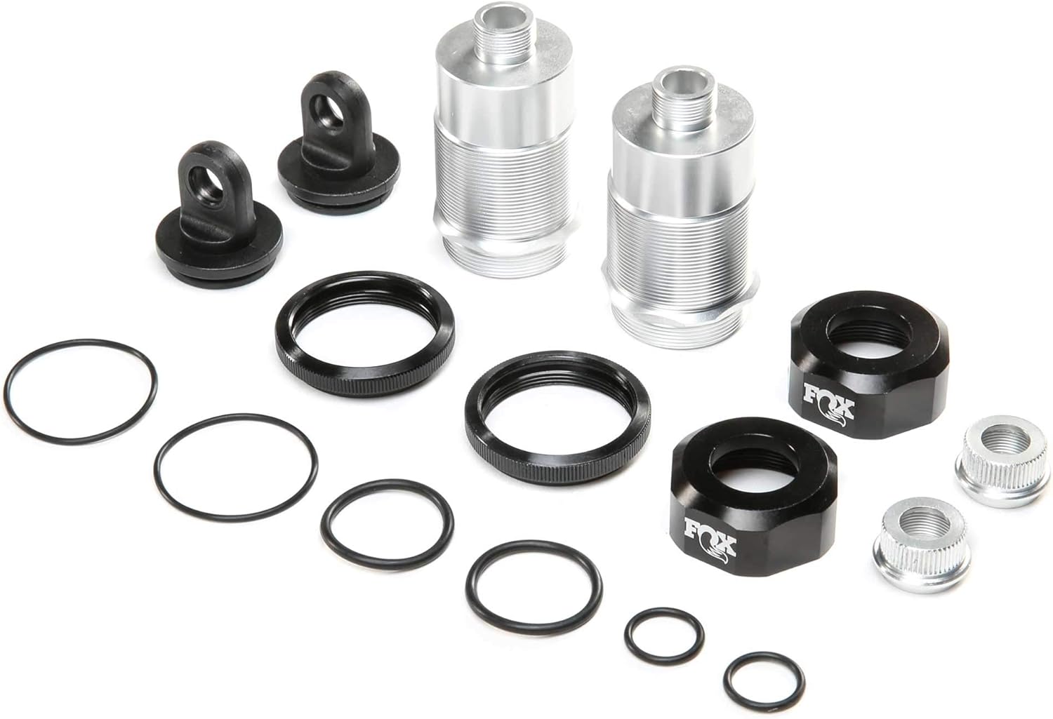 Best Cyber Monday 🔥 Losi Shock Body Set, Silver with Fox Caps (2): DBXL-E/DBXL 2.0, LOS253026