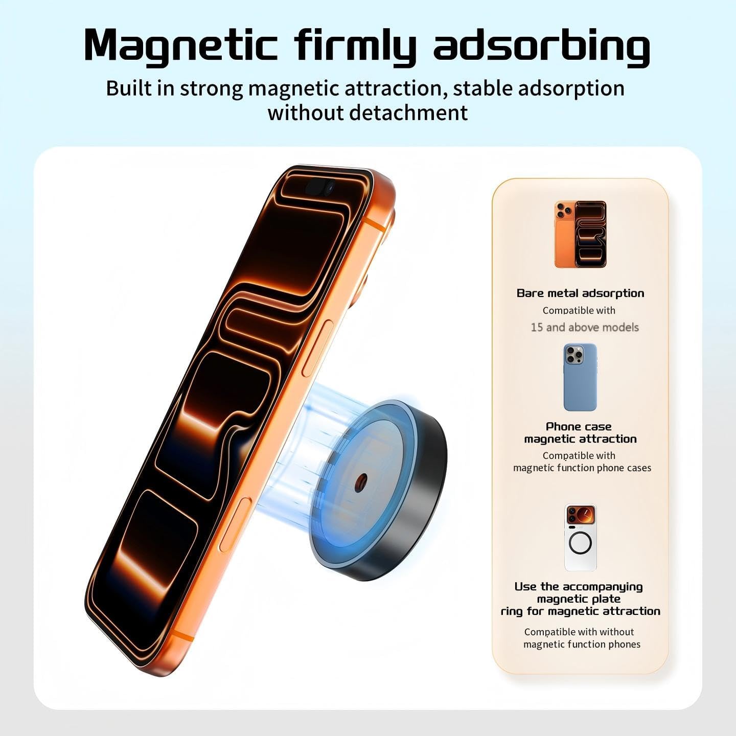 BGNing M.2 2230 NVMe SSD Enclosure,10Gbps USB-C-Interface 3.1 Gen2 for Magnetic Cell Phone Devices Accessory (Without Data Cable)