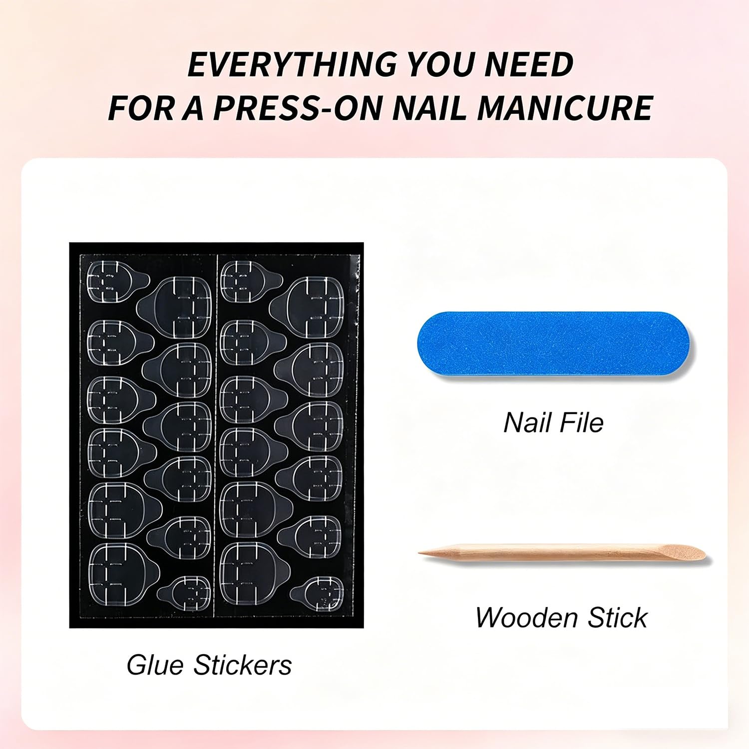 Polka Dot Press on Nails Short Almond Fake Nails Press ons Pink Yellow French Tip False Nails Spring Summer Stick on Acrylic Nails for Women Maicure Kit | 12 Sizes-24 Pcs