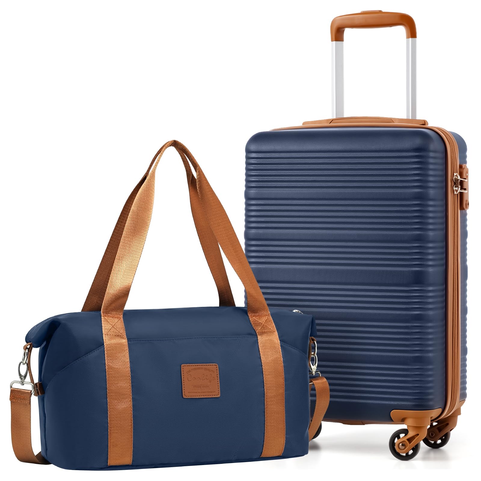 COOLIFE Kabinenkoffer 55X35X20cm für Ryanair Fluggesellschaft Handgepäck Kabinengepäck Hartschlagenkoffer Leichtgewicht mit TSA-Schloss und 4 Spinner-Rädern