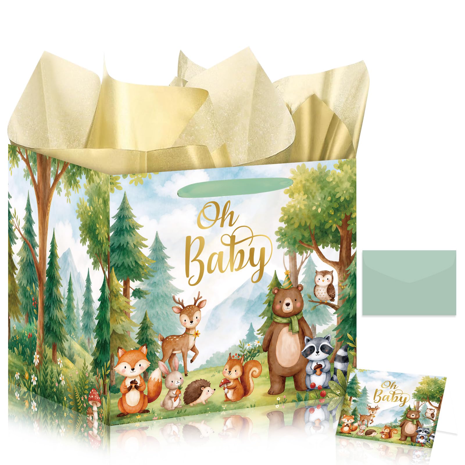 Baby Shower Wrapping Paper Bag - Kids Birthday Gift Bag Baby Shower Gifts