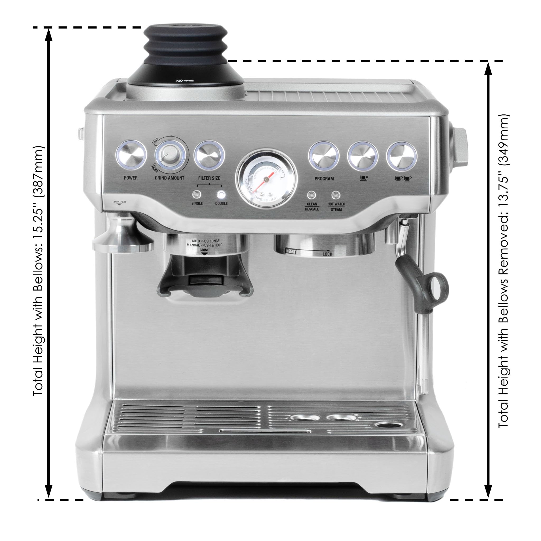 ARO Espresso Tramoggia monodose per Breville/Sage Barista | Tramoggia in alluminio