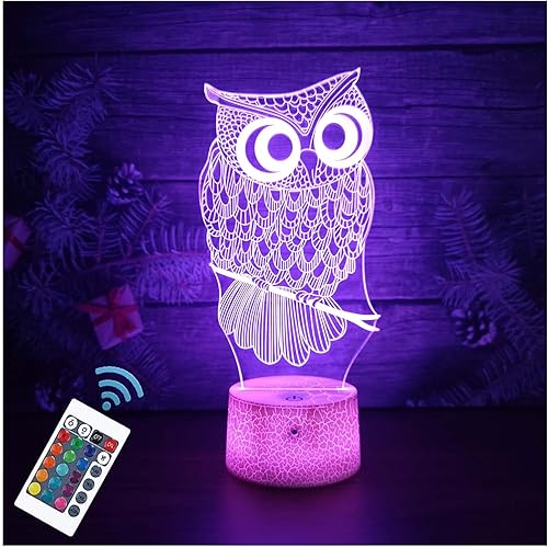 Glorivo Luz nocturna de oso de peluche, control remoto de 16 colores y tacto inteligente, lámpara de noche de ilusión 3D, decoración de dormitorio,