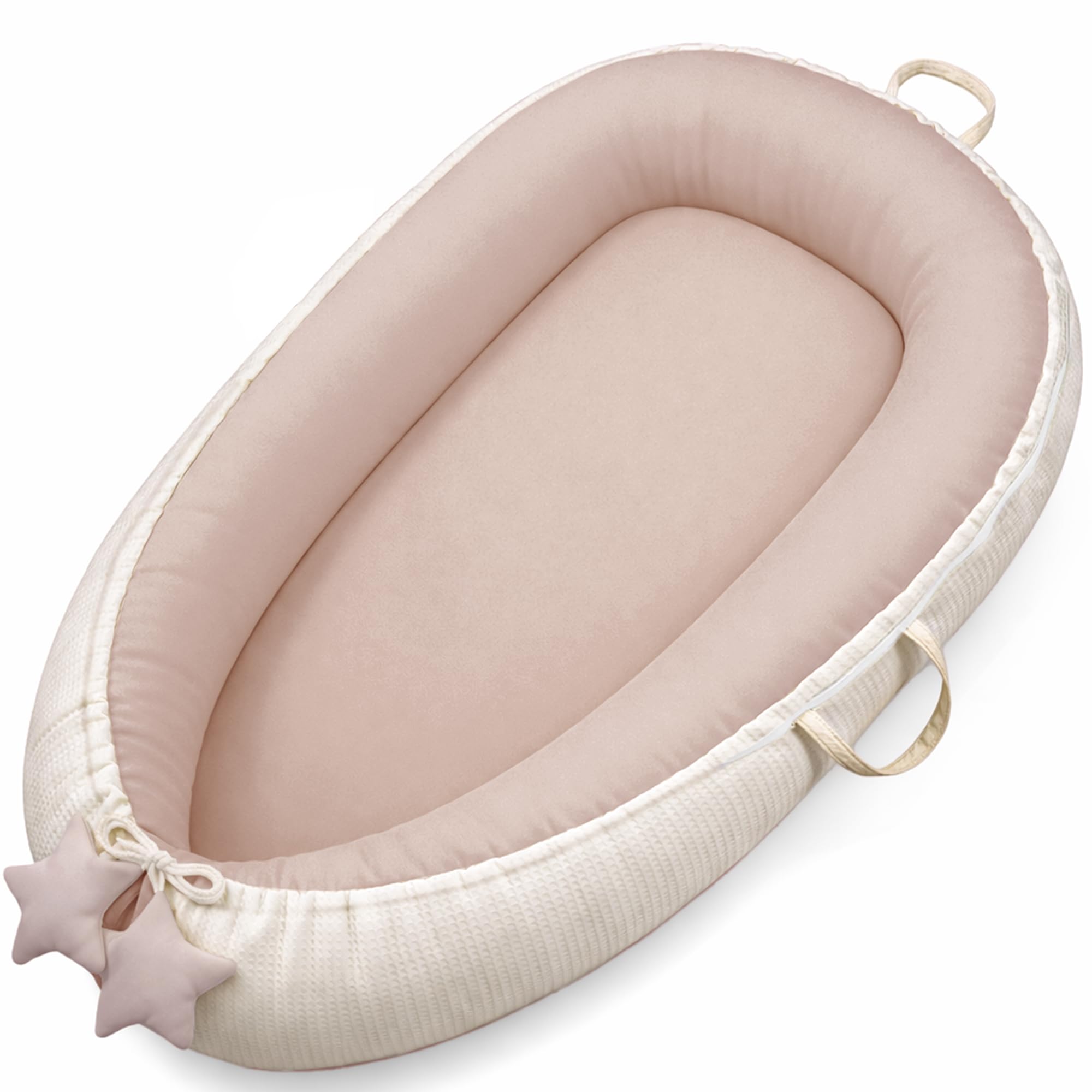 Susurration Nido per neonati, multifunzionale, per lettino, versatile, portatile, su entrambi i lati, 90 x 55 cm (sabbia)