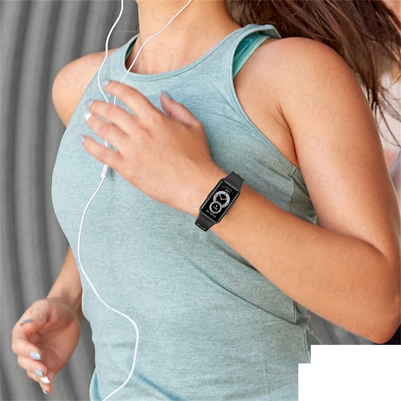 HYKEJI Sport Armband Für Huawei Band 6 / Honor Band 6 – Atmungsaktives Silikonarmband Zum Schwimmen & Sport