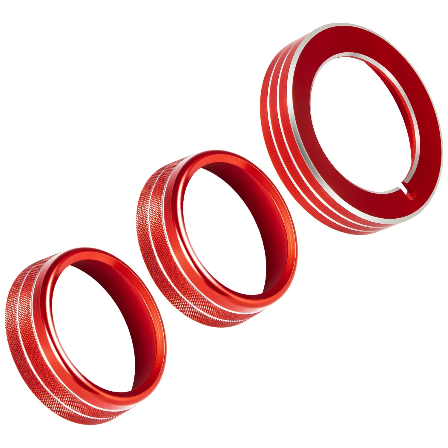 Yoursme Aluminum Headlight Volume Tune Control Knob Cover Ring Trim Interior Accessories Compatible for Ford Mustang 2015 2016 2017 2018 2019 2020 2021 2022 (Red)