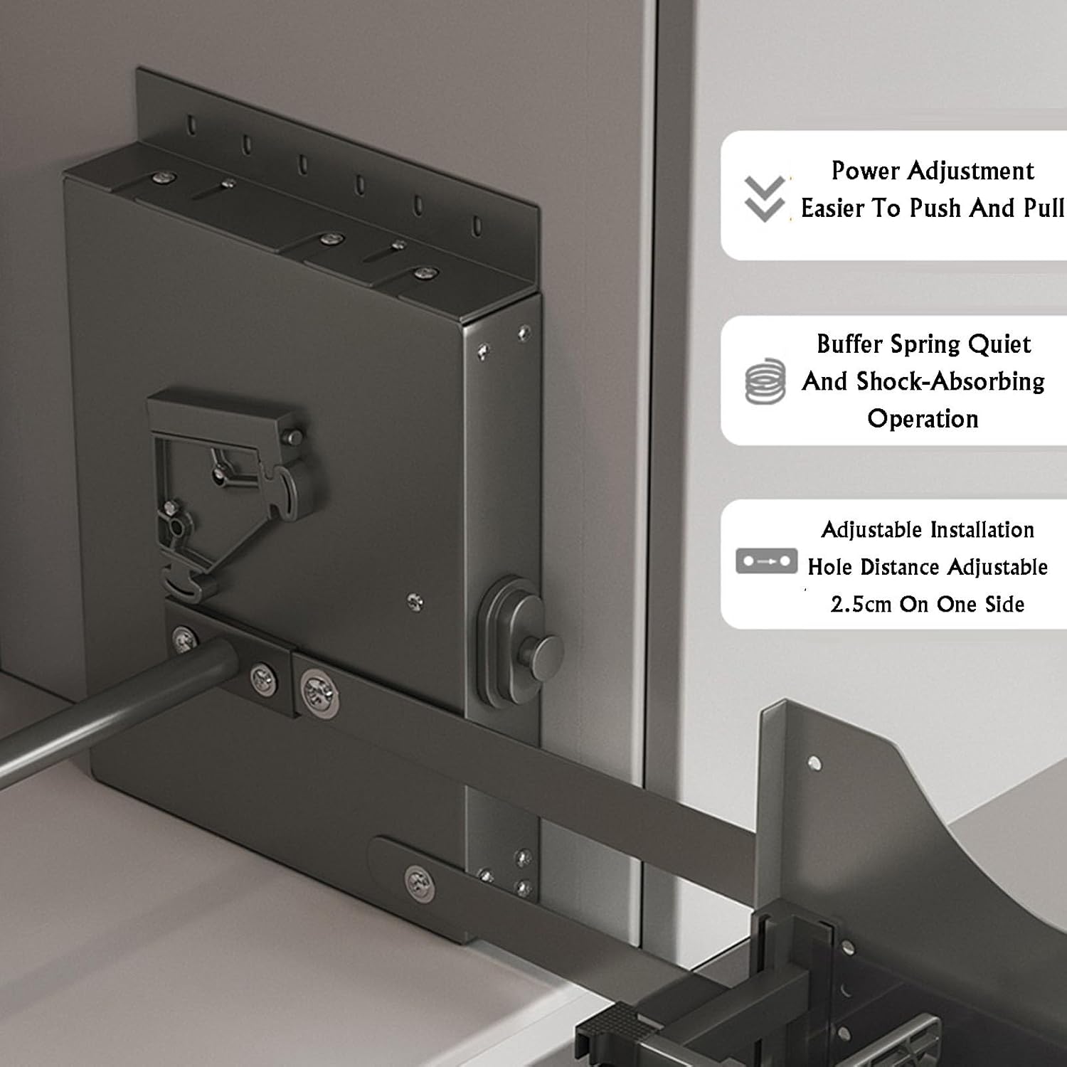 Sliding Pull Down Cabinet Organizer - Large Storage Basket for Upper Kitchen Drawer (660-690mm) - Easy Access, Space-Saving Solution for Kitchen Organization