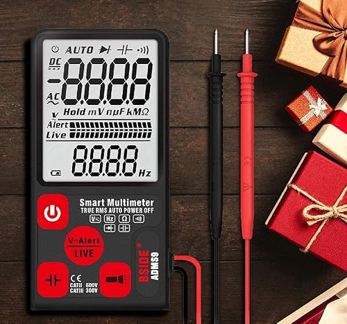 Miniatura 4 de ADMS9 CL NCV Multímetro digital inteligente AC/DC medidor de voltaje LCD pantalla grande