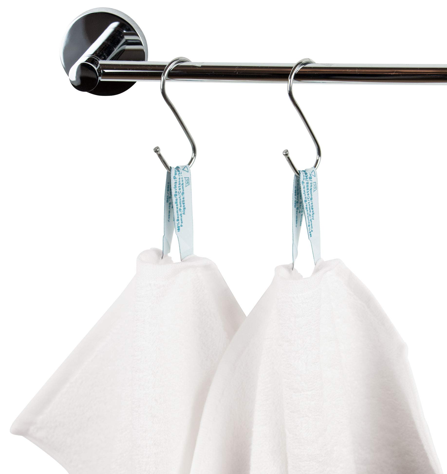 Linge De Bain Qualité Set De 10 Serviettes ZOLLNER - 50x100 Cm, 100% Coton, 550 G/m², Blanc Liteau De Service Blanc
