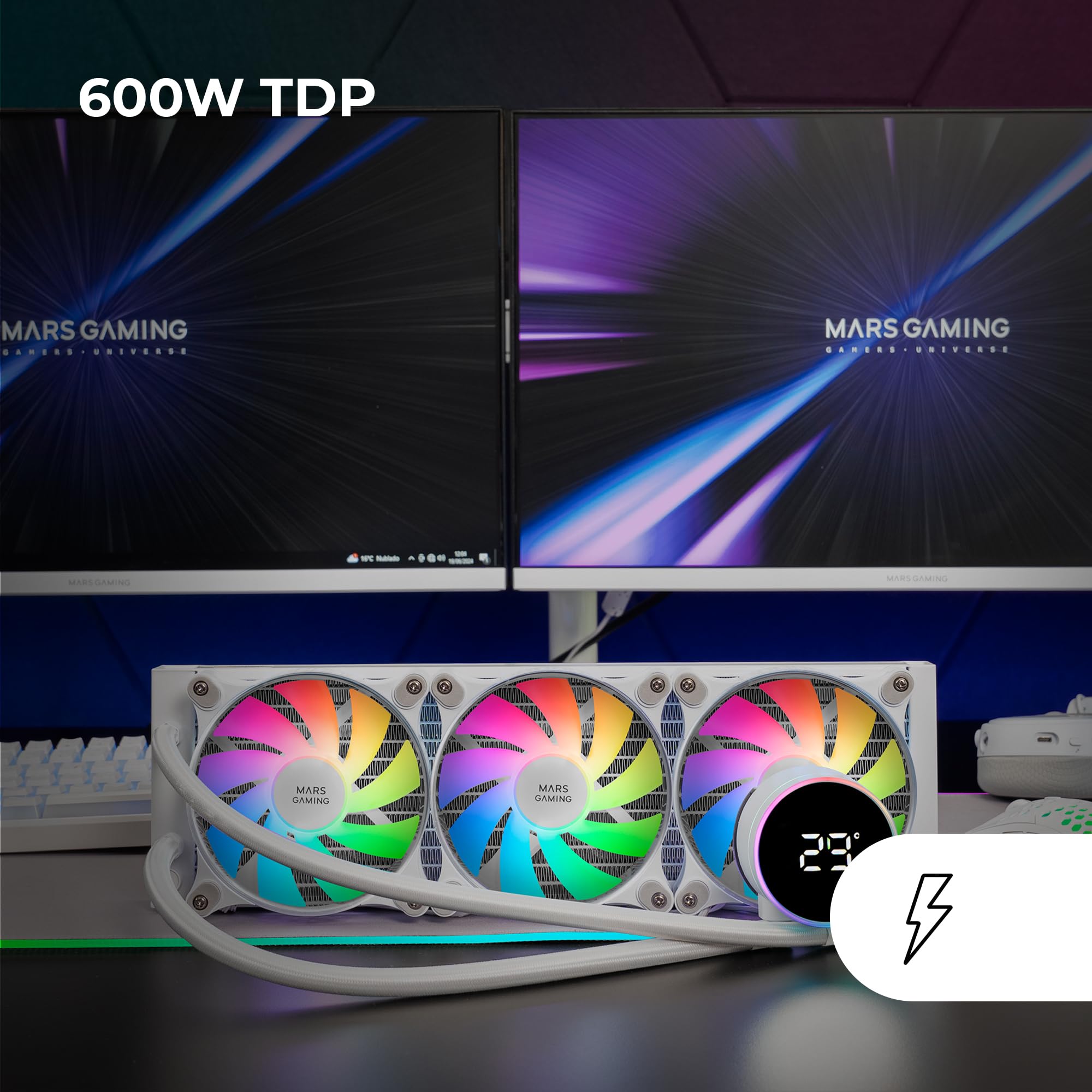 MARSGAMING ML-LCD360 - Raffreddamento Liquido AIO per PC Gaming - Dettaglio