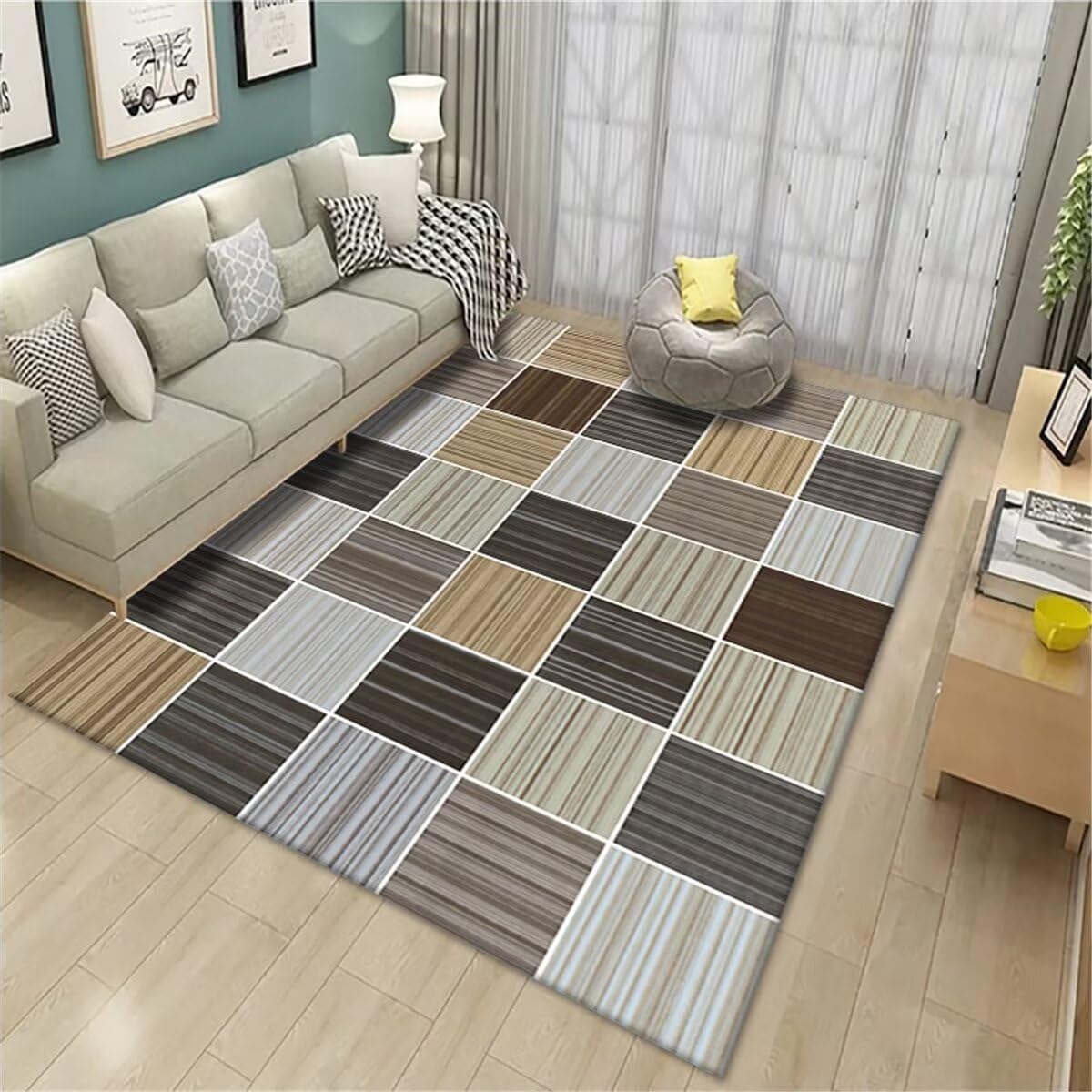 Tapis de canapé lavable pour décoration chambre ado fille moderne