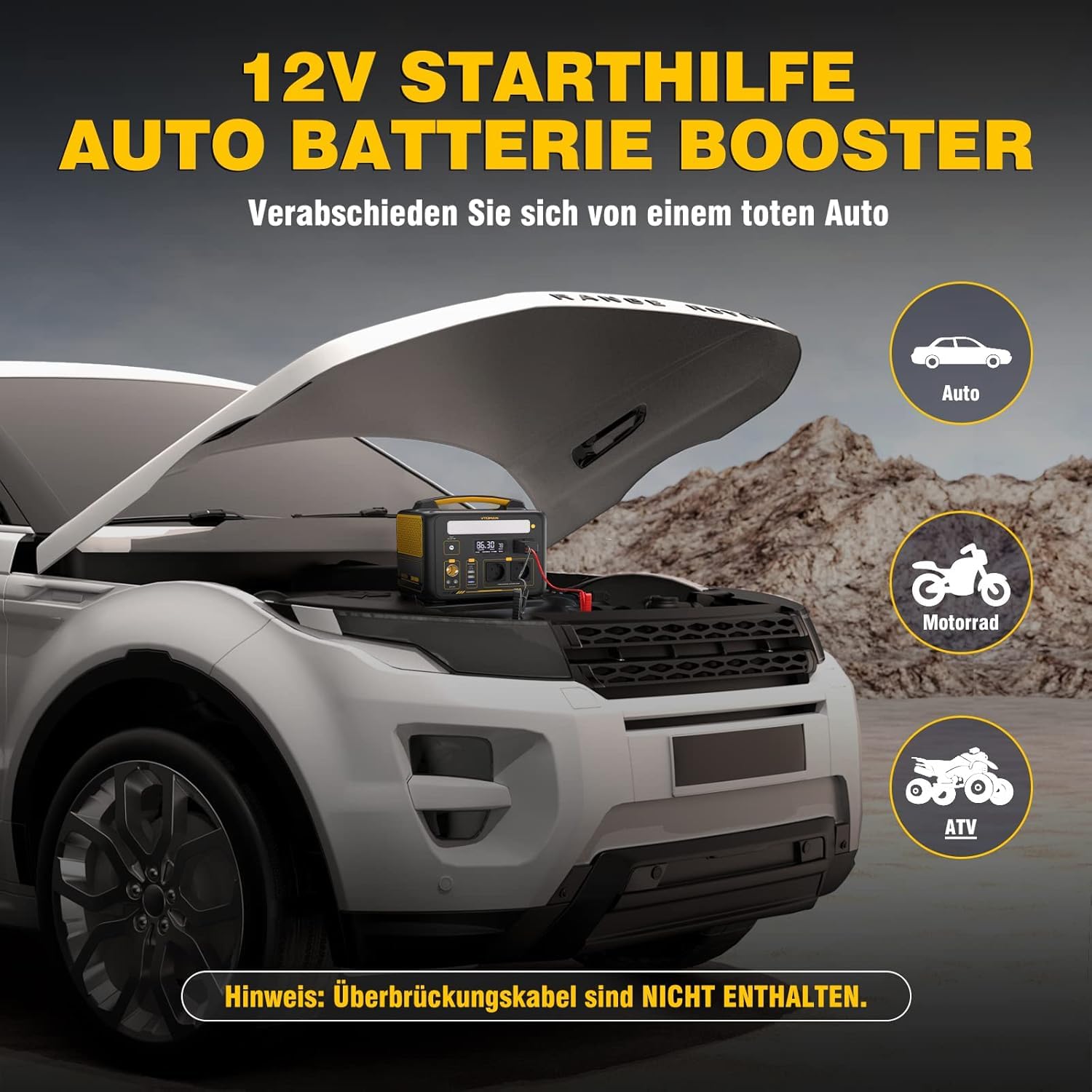 VTOMAN Jump 600X Tragbare Powerstation 600W - 299Wh Solar Generator LiFePO4 Batterie Stromgenerator Mobile mit 2x 600W (1200W Spitze), Erweiterbare Kapazität für Camping Wohnmobil Notfall