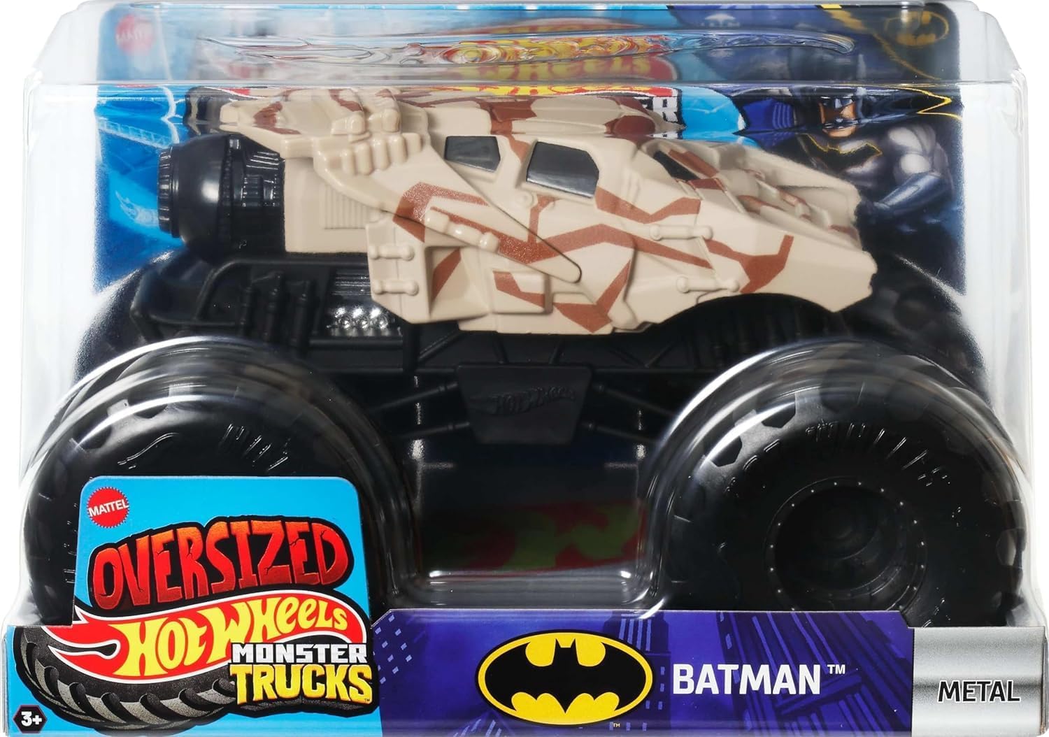 Hot Wheels モンスタートラック バットマン タンブラー 1:24スケール ダーク迷彩デザイン ナイトクラッシュアタック機能
