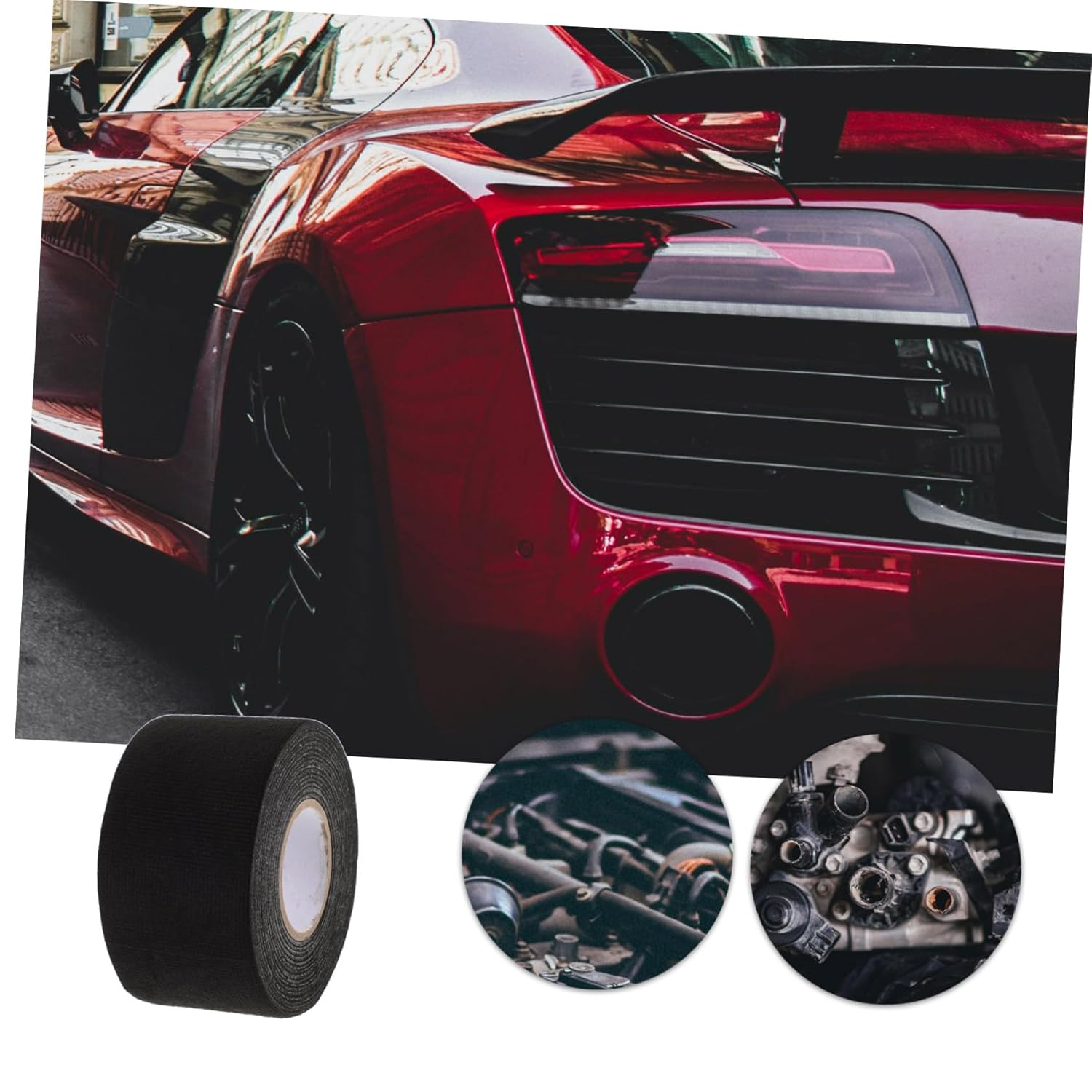 Hemobllo 15m High Heat Automotive Wire Tape Deadening Insulation for Engine Dampening Electrical Safety and