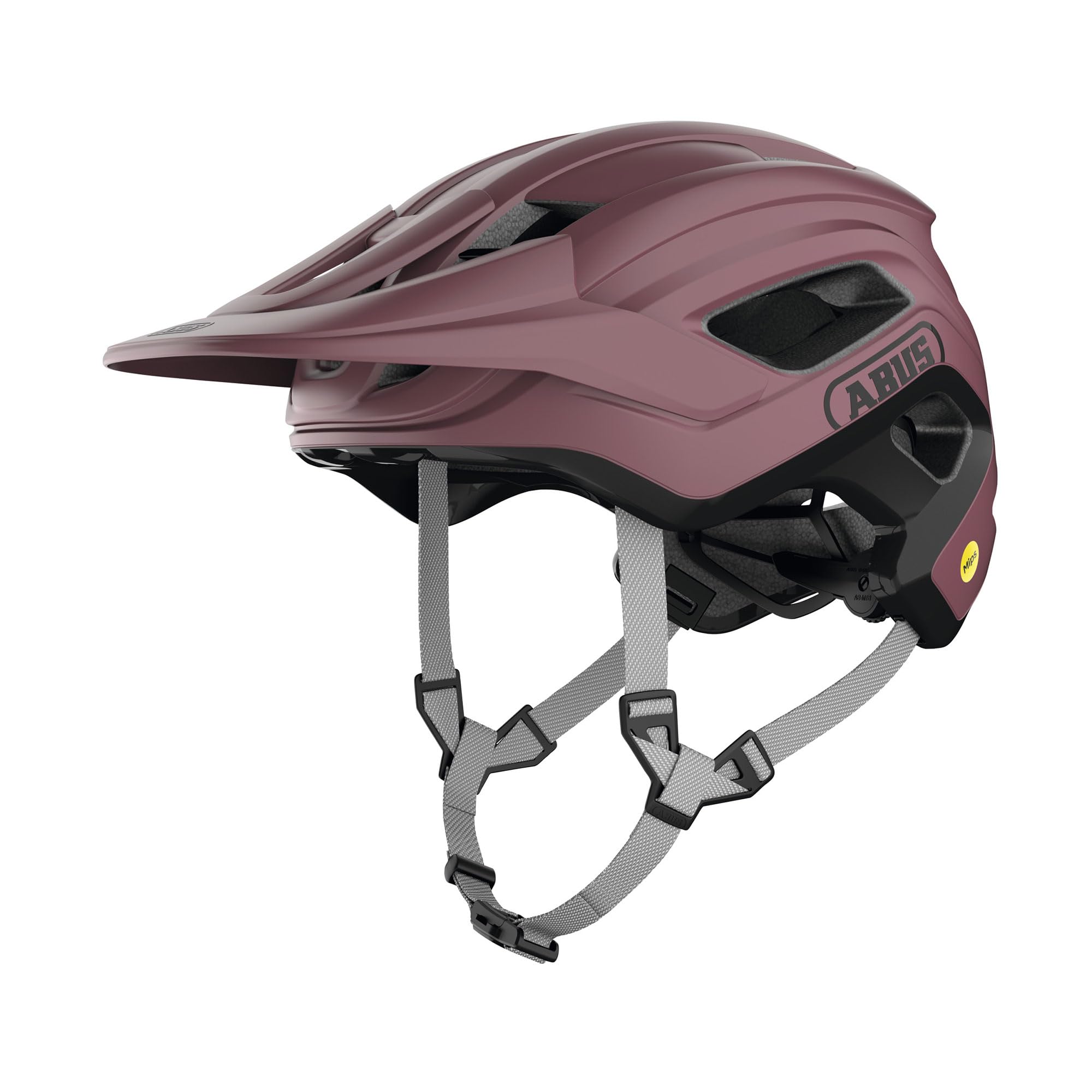ABUS Cliffhanger MIPS Casco MTB Bicicleta, Blush Red, L | Casco MTB con Mips, para Singletrail y Enduro, cierre magnético, visera regulable en altura