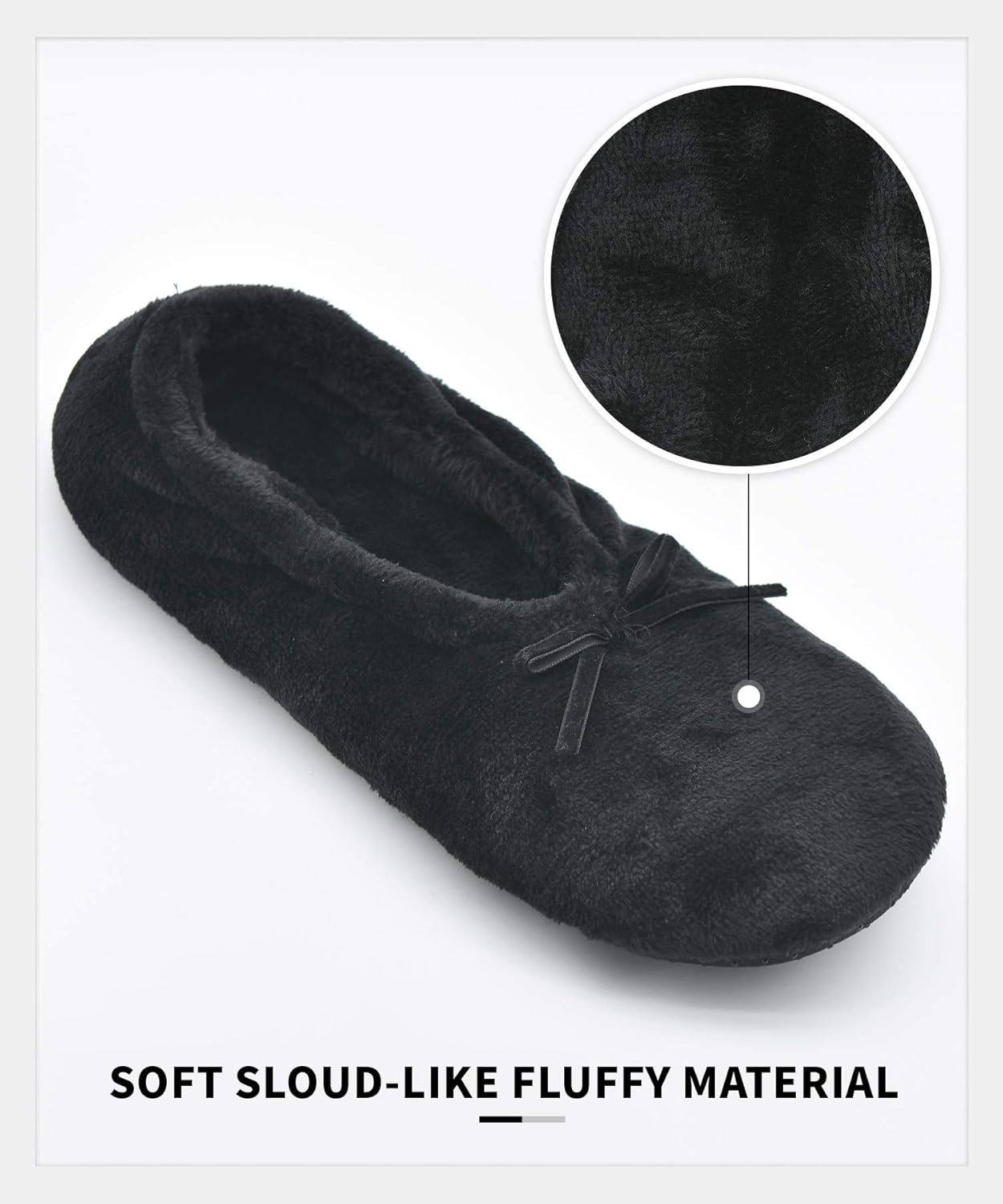 Panda Bros Women's Ballerina Slipper Socks - One Pair Anti-Skid Comfy Warm Ballet Style House Slippers for Indoor Home, Winter, Wedding, and Birthday Gifts for Women - Image 4