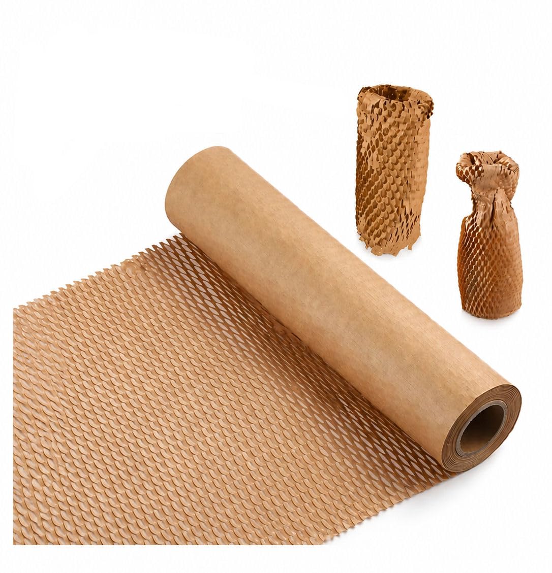 Rotolo di carta da imballaggio a nido d'ape, 100 m x 300 cm, per spedizioni, traslochi e rotture, alternativa al pluriball