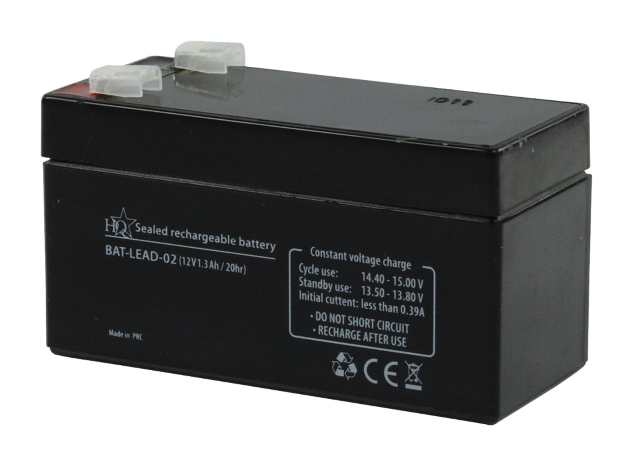 Hq 12V 1.3Ah Universal Sealed Rechargeable Lead Acid Battery 5412810076260