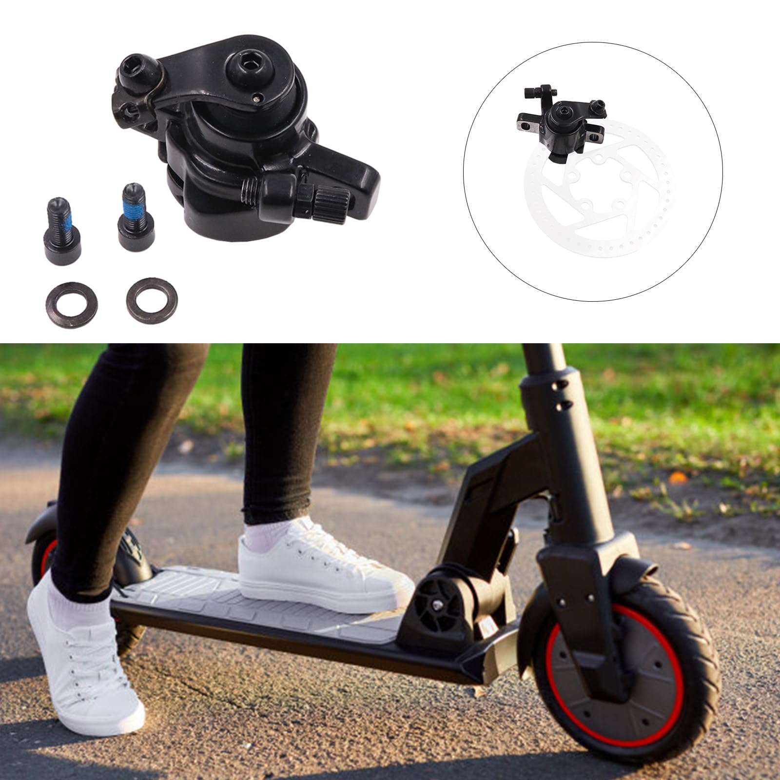 Pinza de freno de disco de aleación de aluminio para scooter eléctrico, lado izquierdo