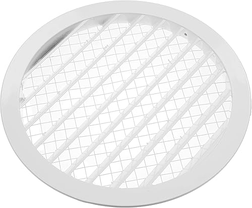 Miniatura 7 de Vent Systems Cubierta de ventilación blanca Soffit de 10 pulgadas - Rejilla redonda de ventilación de aire - Cubierta de parrilla - Pantalla de