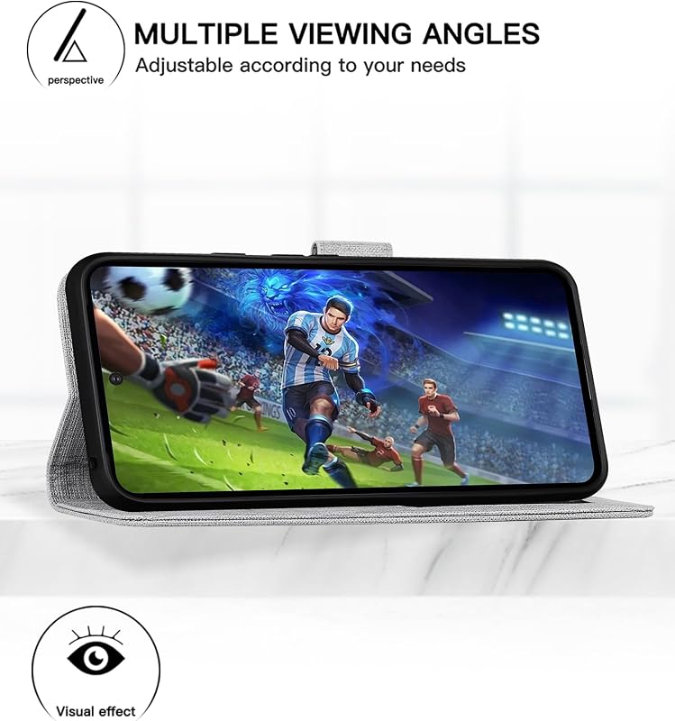 Foluu Google Pixel 8 Flip Tok - Prémium Műbőr Pénztárca Tok Kártyatartóval, Állvánnyal és Mágneses Zárral, TPU Keret, Ütésálló (Szürke)