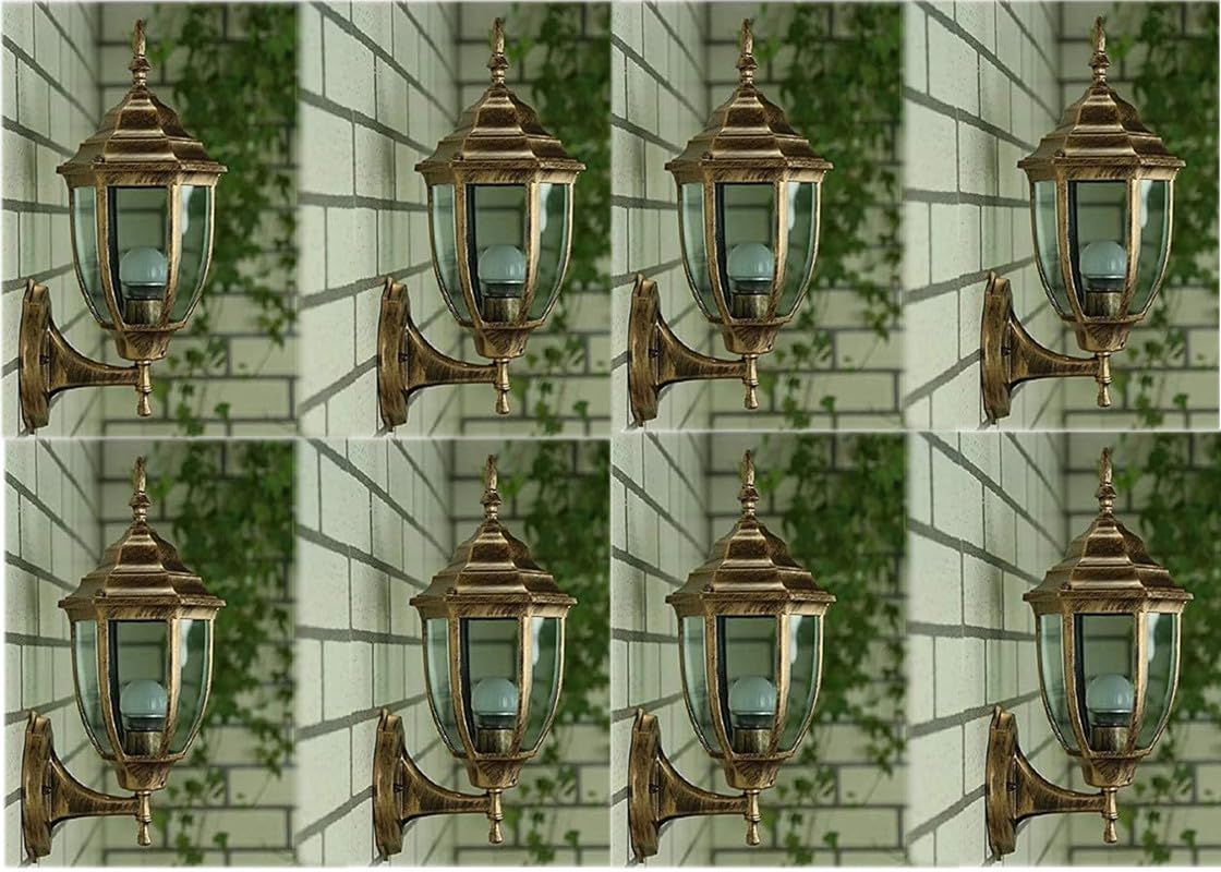 Lights B22 Holder Cast Aluminium Antique Gold Finished Wall Lamp Pack of 8 (B0CJVQP85Y) Amazon Price History, Amazon Price Tracker