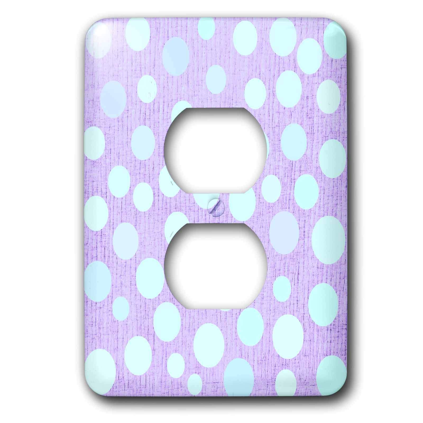 Couvercle de prise 2 points violets et bleus 3dRose plaque décorative murale lsp_28086_6