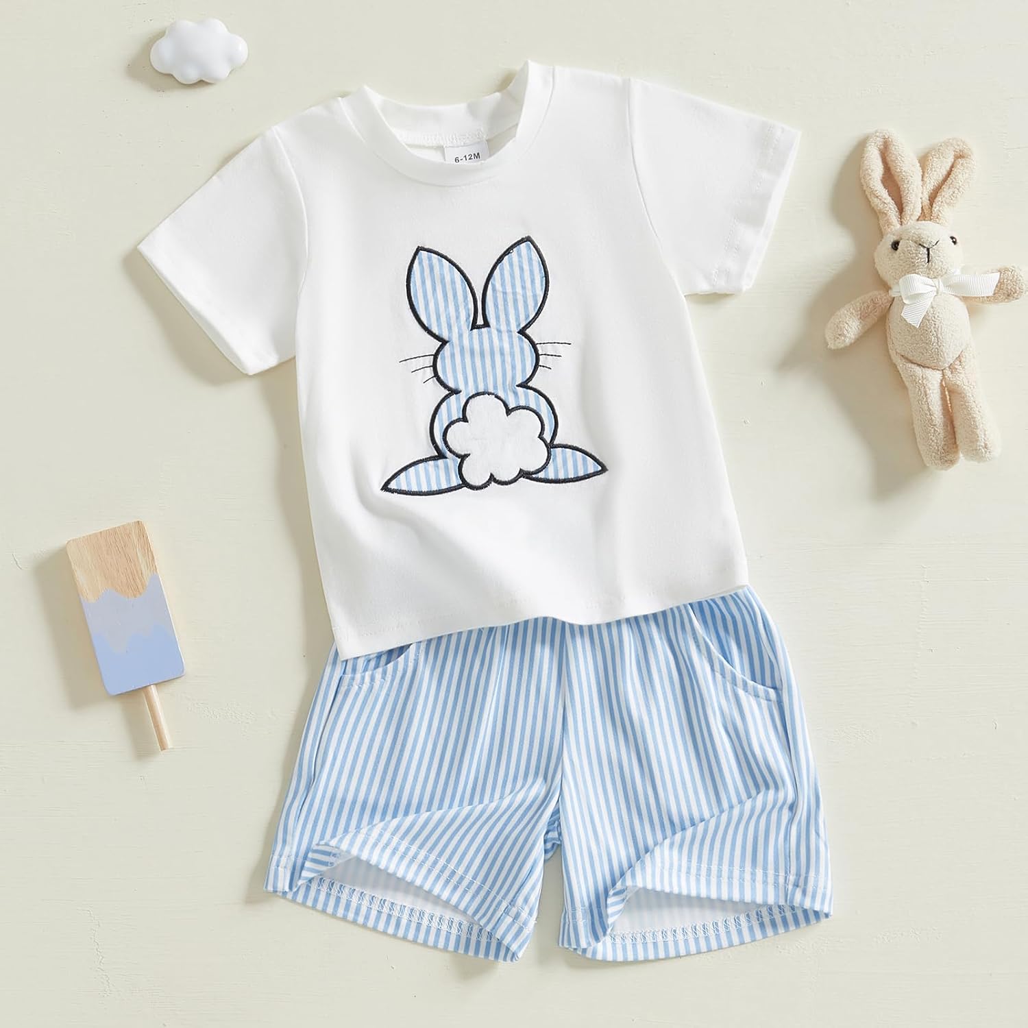 Toddler Boy Girl 4Th of July Clothes My First Independence Day Outfits T-Shirt Elastic Waist Shorts 2Pcs Summer Set - Image 8