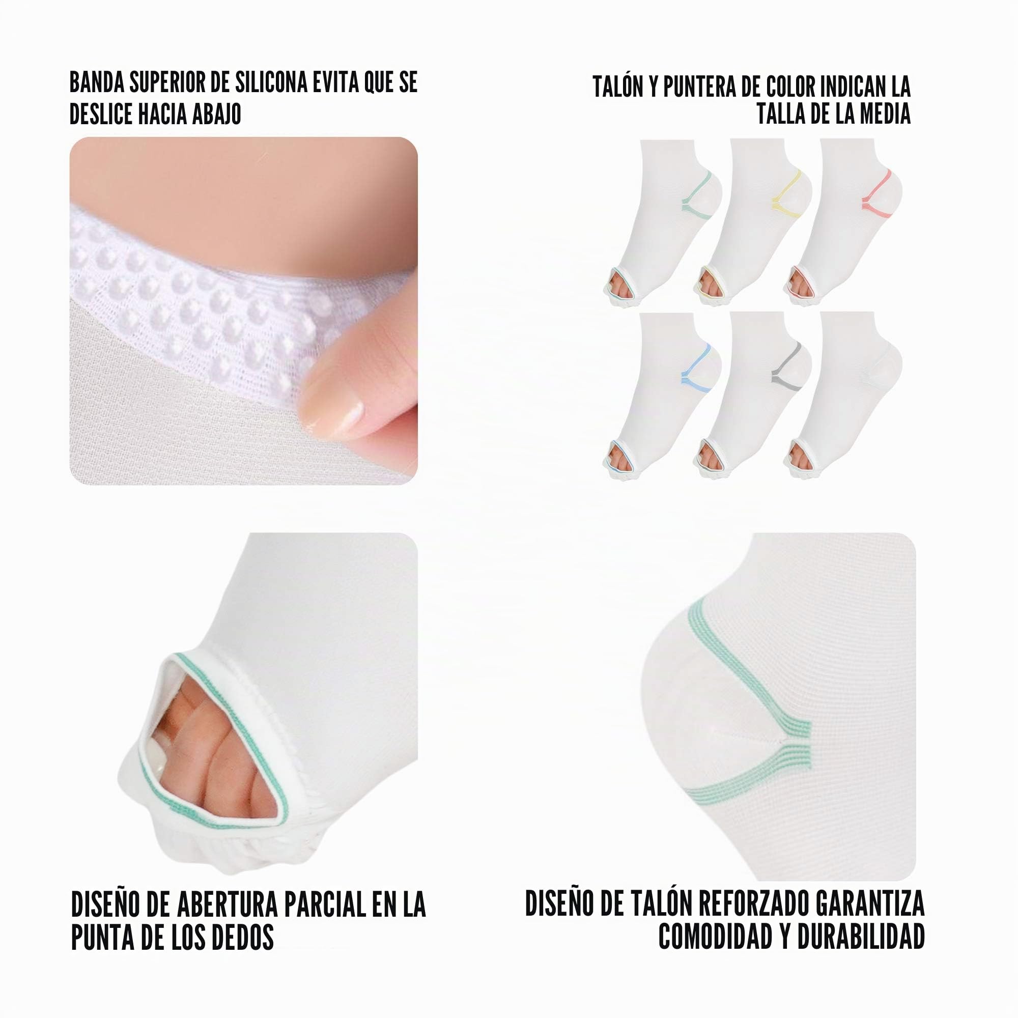 invera Medias de compresión antiembolia, calcetines unisex hasta el muslo, 15-20 mmHg, nivel moderado