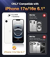 Vista 258 de Diaclara - Funda diseñada para iPhone 15 Plus de 6.7 pulgadas, transparente, cuerpo completo, con protector de pantalla, resistente de protección
