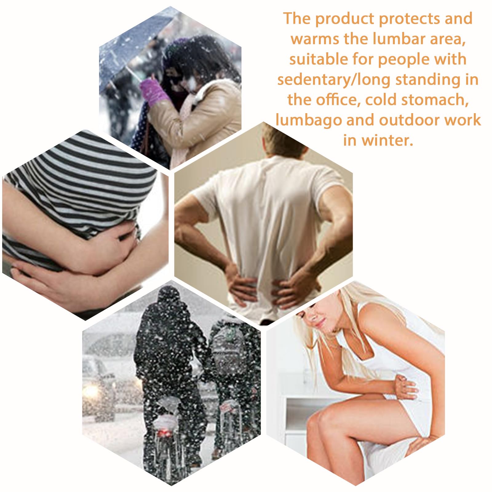 NAROSEBE Cintura Termica Lumbar Calentador de Riñones de Cachemira Suave Cinturón de Calor Cintura invierno para Mujer y Hombre para Primavera, Otoño e Invierno, Cintura Elástica Fino, Color de Piel