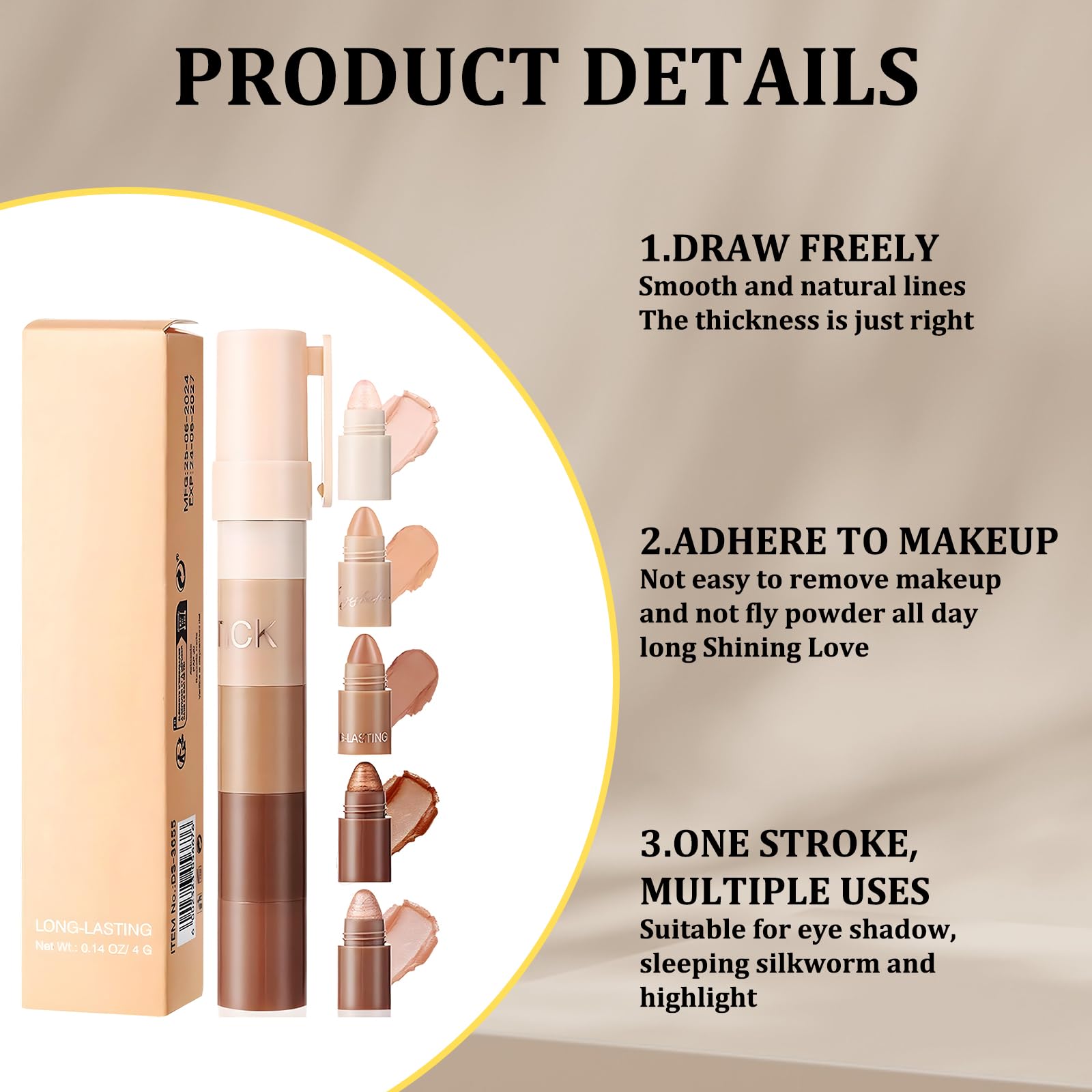 2+10 Piece Set, Eyeshadow Stick - Image 3