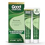 Good Clean Love Restore Moisturizing Vaginal Gel, pH-Balanced Vaginal Moisturizer, Water-Based Feminine Care with Aloe Vera & Lactic Acid, Reduces Dryness, Discomfort & Odor for Women, 2 Oz (2-Pack)