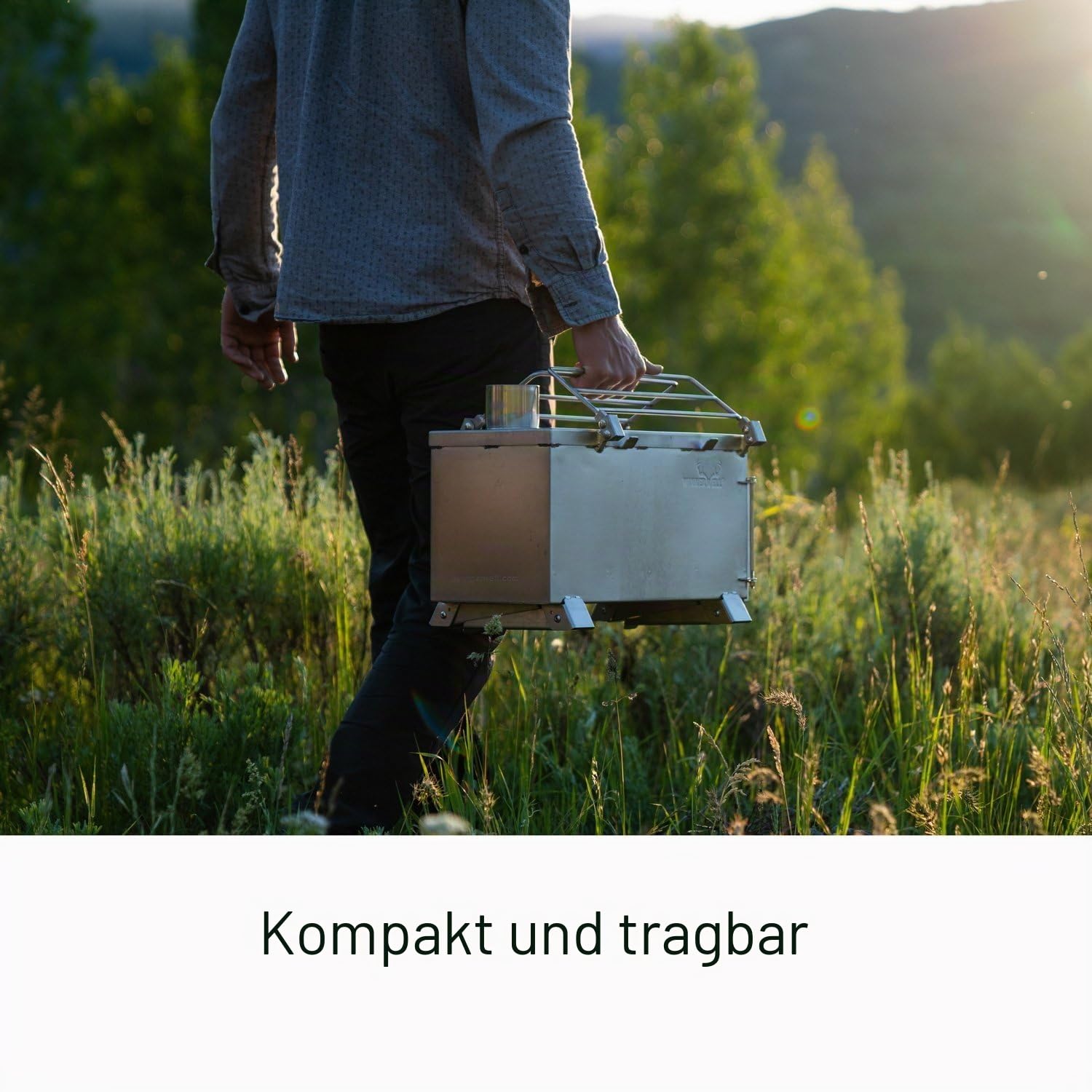 Winnerwell Nomad Medium Zeltofen | Kleiner tragbarer Holzofen für Zelte, Unterkünfte und Camping | 800 Cubic Inch Firebox | Präzisions-Edelstahlkonstruktion | Enthält Schornsteinpfeife