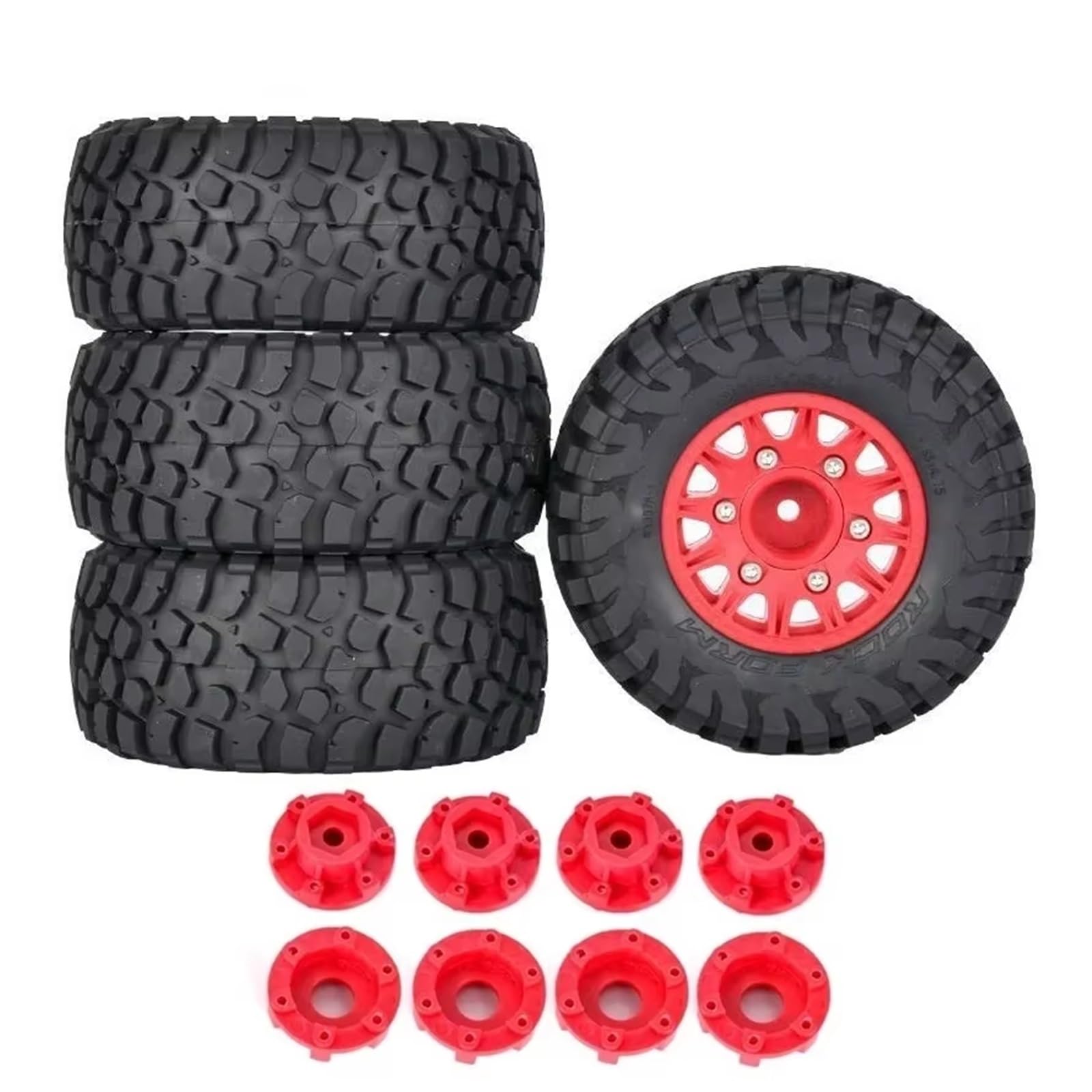RC Pneus Jante Compatible avec Traxxas pour Slash pour ARRMA pour SENTON pour HSP pour HPI Pneu Et Roue pour Voiture RC 1/8 Et 1/10 Short Course Truck