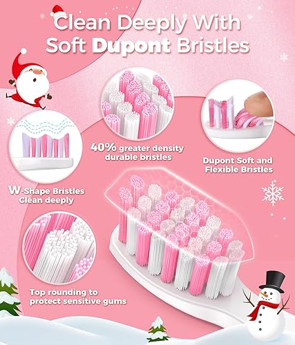 Miniatura 21 de TEETHEORY Cepillo de dientes eléctrico para adultos con 8 unidades, cepillo de dientes eléctrico sónico con 40000 VPM limpieza profunda, 5 modos