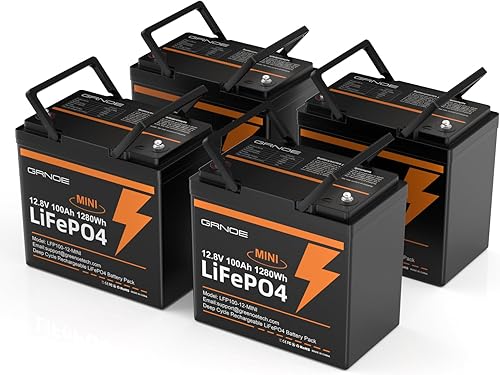 Miniatura 11 de Batería de litio LiFePO4 de 12 V y 100 Ah para RV, barco, motor de arrastre | Tamaño mini, BMS de 100 A integrado, más de 4000 ciclos, ligera, fuera