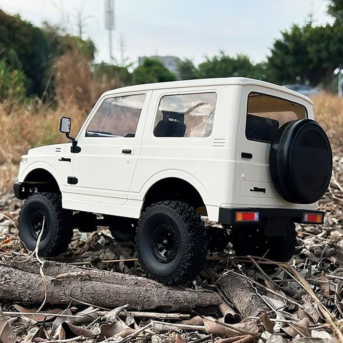 Losbenco RC Crawler 1/10 Scale RC Rock Crawler, WPL C74 Jimny RC Truck All Terrain RC Car RTR 4x4 Off-Road Remote Control Trucks with LED Lights and Two Batteries for Kids and Adults