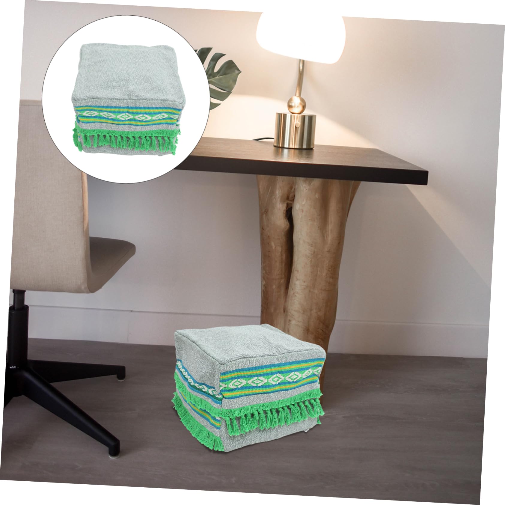 GRIRIW Footstool Futon Mat Foot Stool with Storage Outdoor Ottomans for Patio Foot Rest Outdoor+floor+mat Boho Pouf Ottoman Farmhouse Foot Ottoman Foot Chair Cushion Footrest Cover Travel Random Color