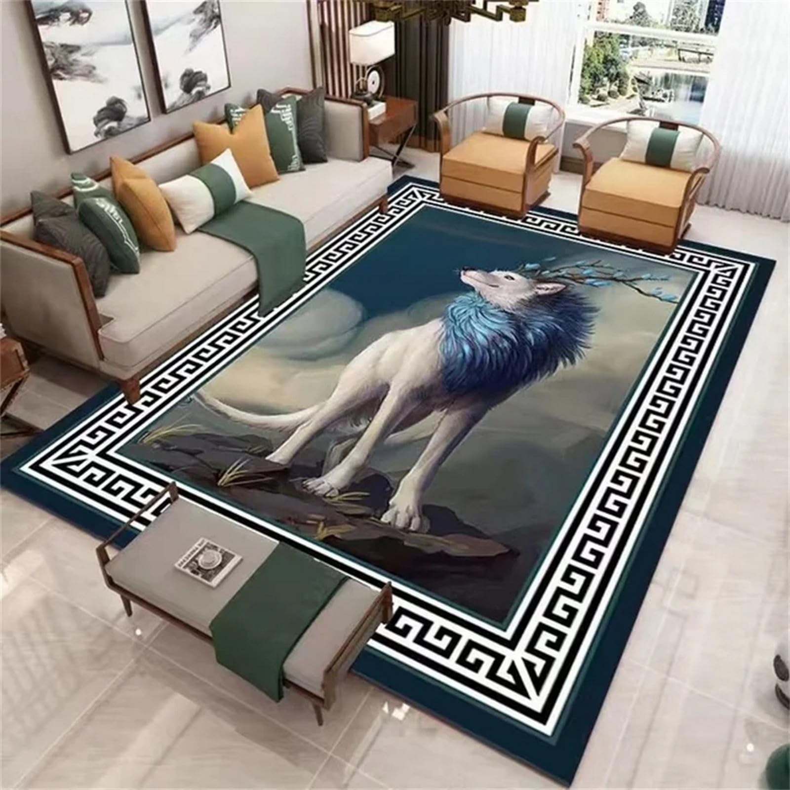 Tapis enfants wapiti pour créer un coin lecture cosy et doux
