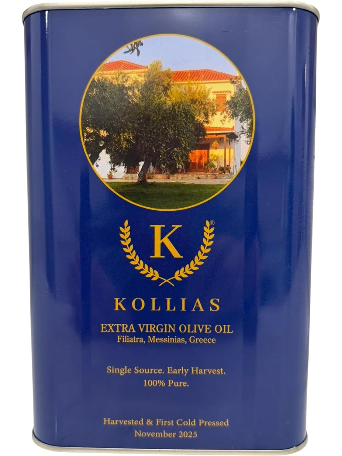 2025 Kollias Single Source Early Harvest Extra Virgin Olive Oil 3L (1)