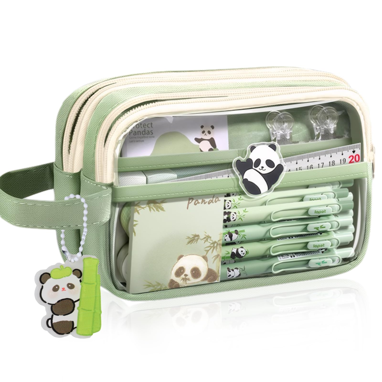 heavenlife Estuche Escolar Grande Capacidad, Estuches Lápices con 5 Compartimentos, Estuche Organizador Lapices con Cremallera, Portable Lapicero para Niñas Niños Adolescentes Estudiantes