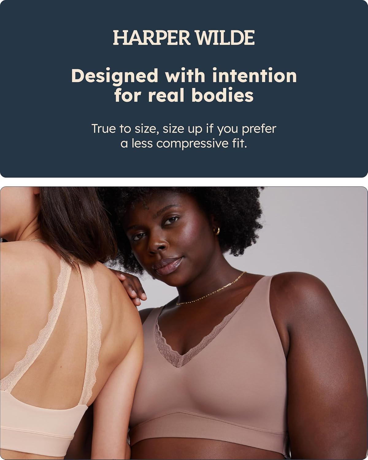 Harper Wilde Bliss Lace Bralette - Ultra-Soft, Lightweight, Lace Trim Bralette for Women with No Cups, Wires or Padding - Image 6