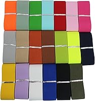 Vista 24 de Banda elástica de punto negro de 1-1/2 pulgadas, 10 yardas, 1.496 in, tejido de sarga de doble cara, correas elásticas pesadas, banda elástica