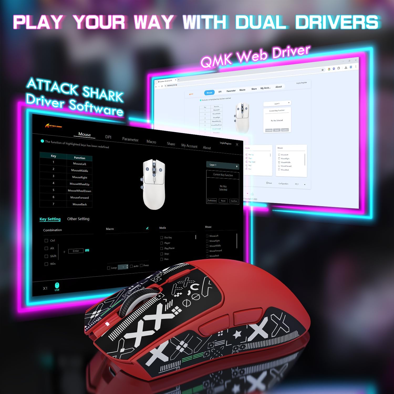 ATTACK SHARK X1 Web Driver Software Interface