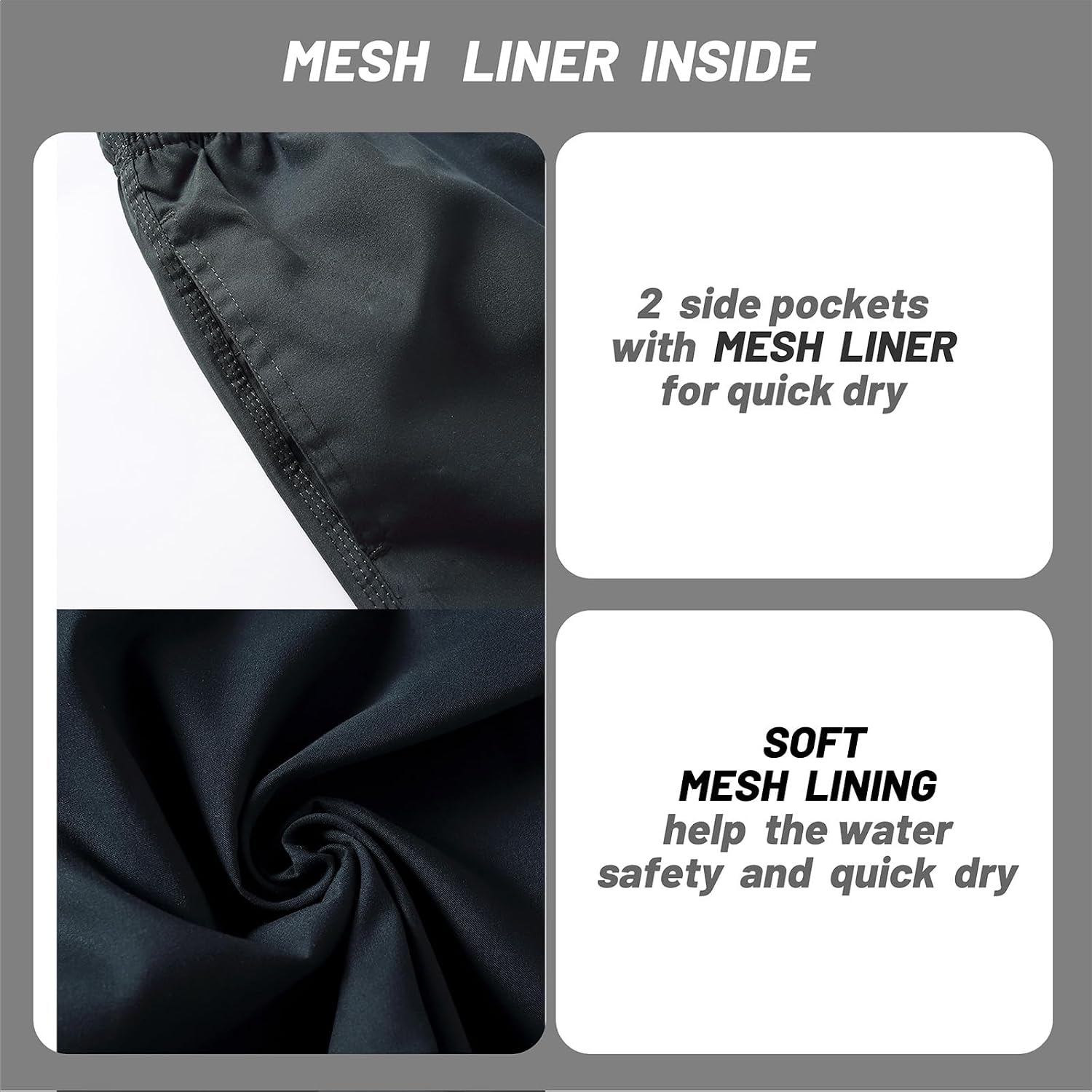 Mens Swim Trunks Quick Dry Swim Shorts Solid Color Swimwear Bathing Suits