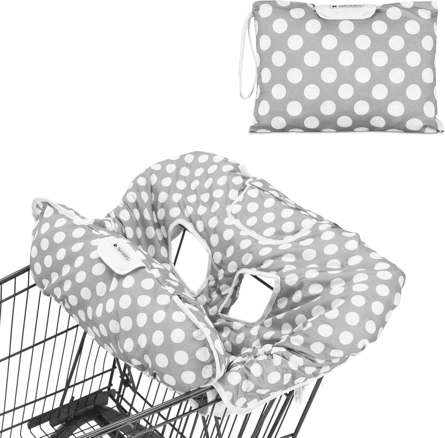 Pozico Copertura Universale Per Carrello Della Spesa Per Bambini, Seggiolone E Carrello Con Borsa Per Il Trasporto, Lavabile In Lavatrice, Balena Azzurra