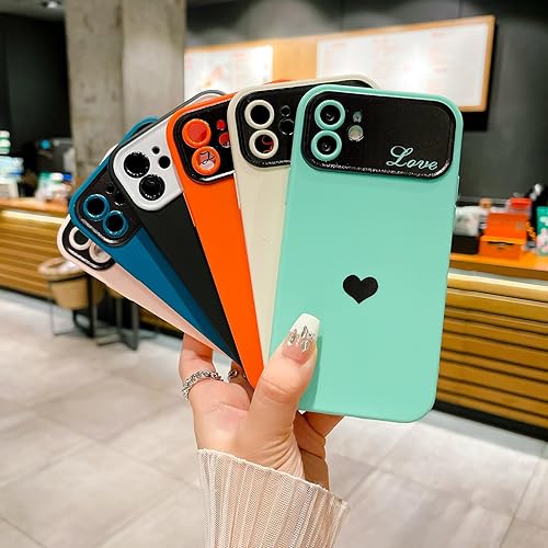Miniatura 6 de Funda compatible con iPhone 12 de 6.1 pulgadas, funda suave con ventana grande, colores brillantes especialmente diseñada para mujeres y niñas (azul)
